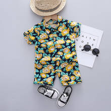 Summer Baby Girls Boys Clothing Kids Clothes Suits Lapel Printe Full Shirt Short Ptans Children Fashion Casual Costume 0-5 YEARS 2024 - buy cheap