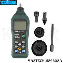 Mastech ms6208a display lcd contato-tipo digital tacômetro medidor rpm com retroiluminado e velocidade de rotação 50-19999 rpm retenção de dados 2024 - compre barato