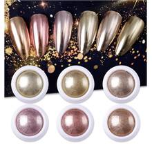 0.3g/box Nail Mirror Powder Chrome Glitter Pigment Dust Rose Gold Metal Effect Flakes UV Gel Polish Manicure Art Decorations 2024 - buy cheap