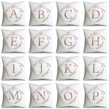 Decorativo inglês alfabeto carta capa de almofada poliéster boêmio geométrico decoração para casa cadeira do carro sofá travesseiro caso 2024 - compre barato
