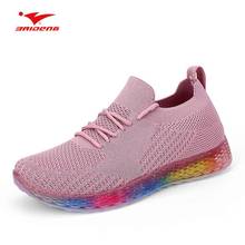 Baideng Colorful Sole Women Sports Shoes Girl Fashion Casual Running Shoes Stylish Design Sock Sneakers Lace Up Ladies Trainers 2024 - buy cheap