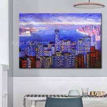 Arthyx Hand Painted HongKong Arnaud Labgraph Palette Knife Oil Painting On Canvas Modern Home Decor Living Room Wall Art Picture 2024 - buy cheap