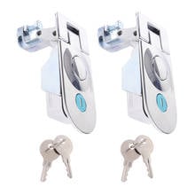 2x Compression Flush Mount Push Locks Doors Latch with Keys for Boat RV Yacht Tool Box Camper Trailer 2024 - buy cheap