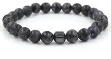 8mm yx42 piedra negra lava volcánica zirconia cúbica elástico ajustado Buda Yoga brazaletes amarillo brazalete de ojo de tigre 2024 - compra barato