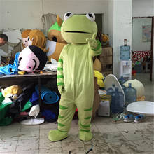 Зеленая лягушка маскот костюм жаба бульдог Косплей наряд для взрослых мультфильм талисман для Хэллоуина Рождество Косплей вечерние события 2024 - купить недорого