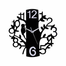 Relógio de parede em acrílico estilo nórdico, relógio de parede grande, criativo, design moderno, silencioso, gary, sciane, decoração para casa, hau50wc 2024 - compre barato