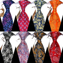 YISHLINE Men Ties New 18 Color Paisley Business Necktie Mens Tie WOVEN Jacquard Wedding Corbatas Para Hombre Accessories 2024 - buy cheap