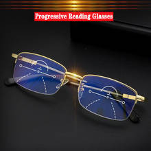 New Titanium Alloy Progressive Multifocal Reading Glasses Men UV Protect Presbyopic Eyewear Hyperopia Presbyopia Reader 1.0-3.0 2024 - buy cheap