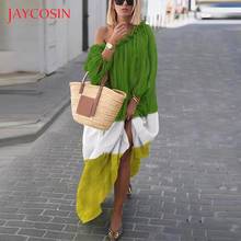 Jaycosin Maxi Dress Women Casual Daily cold Shoulder Vintage Loose Boho woman vintage long dress Plus Size 5XL dresses vestidos 2024 - buy cheap