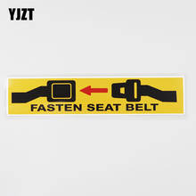 YJZT 23.2CM×4.7CM Warning Label Fasten Seat Belt Sign Decal PVC Car Sticker 12C-0198 2024 - buy cheap