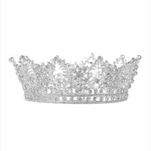 Accesorios nupciales para el cabello de boda con cristales, tiara de corona de princesa, diadema de boda, tocado de noche de graduación 2024 - compra barato