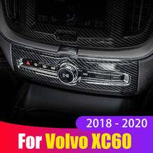 ABS Carbon fiber Car Interior Control Audio Adjustment Knob Panel Trim Cover Sticker For Volvo XC60 2018 2019 2020 Accessories 2024 - buy cheap
