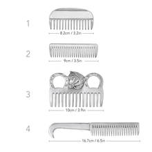 Алюминий сплав гребень для лошади грива хвост потянув гребень металлический конь Уход за лошадьми гребень инструмент Верховая езда оборудование 2024 - купить недорого