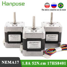 Motor paso a paso Nema17, 48mm, 78Oz-in, 1,8a, 4-lead, serie 42, motor 17HS8401 para fresadora 3D CNC, envío gratis, 3 uds. 2024 - compra barato