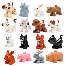 big building blocks accessories farm animals zoo Compatible with bricks cat pig dog rabbit monkey hippo sheep children Toys gift 2024 - buy cheap