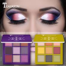 Paleta de sombras de ojos, 9 colores, brillo mate, resistente al agua, pigmento de diamante brillante, sombra de ojos, de maquillaje en paleta TSLM2 2024 - compra barato