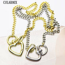 8 Strand collar cadena Punk forma de corazón hecha a mano collar hip pop collar de la joyería collar largo collar de la joyería de las mujeres 9803 2024 - compra barato