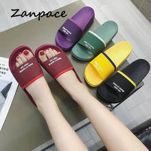 Chanclas antideslizantes cómodas para mujer, Zapatillas de casa para parejas, zapatos de verano, Sandalias planas gruesas 2024 - compra barato