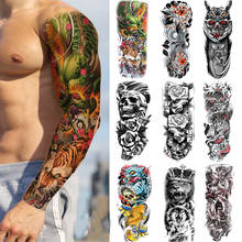 23 дизайна, водонепроницаемые временные тату-наклейки, полные руки, большой череп, старая школа, тату, наклейки, флеш, поддельные татуировки для мужчин, женщин, мужчин 2024 - купить недорого