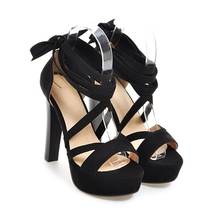 Big Size 9 10 11 12 ladies summer platform sandals women shoes woman Crisscross straps with exposed toes 2024 - buy cheap