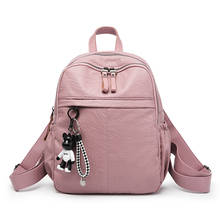 Gran oferta 2020 nueva mochila de cuero de PU de moda bolso de mujer mochila de viaje impermeable al aire libre mochila de estudiante de la escuela ZX-037. 2024 - compra barato