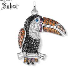 Pendant Toucan Birds Zirconia For Women Fashion Jewelry silver color Gift Fashion Pendant Fit Necklace thomas 2024 - buy cheap