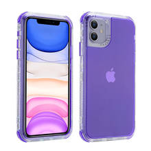 Shockproof Bumper Candy Color Phone Case for iPhone 13 12 11 Pro XS Max XR X 12Mini 7 8 Plus SE 2020 Transparent Soft Back Cover 2024 - buy cheap