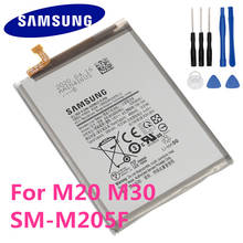Оригинальный сменный аккумулятор EB-BG580ABU для Samsung Galaxy M20 M30 SM-M205F Натуральная кожа телефон батареи 5000 мАч 2024 - купить недорого