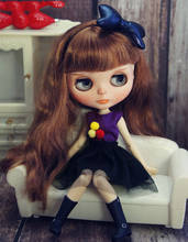 Purple Vest Top Black Tutu Skirt Dress Fashion Doll Clothes For Blythe Doll Outfits For Blyth Dolls 1/6 Dolls Accessories Toys 2024 - buy cheap