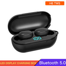 H6 наушники-вкладыши TWS беспроводные наушники Bluetooth наушники спортивные стерео наушники с шумоподавлением HD вызова наушники с микрофоном для Xiaomi Airdots Redmi 2024 - купить недорого