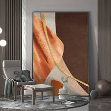 Handmade Canvas Painting Wall Art Living Room Painting Modern Art Decorative Painting Abstract Art American Style Brown And Gold 2024 - buy cheap