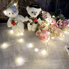 LED Copper Wire String Lights Battery Operated Fairy Garland Christmas Halloween Wedding Rabbit Star Heart Flower Decoration Led 2024 - buy cheap