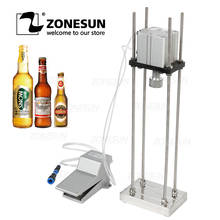 Zonesun-máquina pneumática para vedação de tampas de cerveja, semiautomática, máquina manual para selagem de garrafas, fabricação de bar comercial 2024 - compre barato