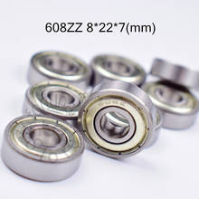 Bearing 10pcs 608ZZ 8*22*7(mm) free shipping chrome steel Metal Sealed High speed Mechanical equipment parts 2024 - buy cheap