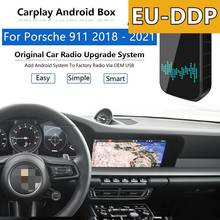 Для Porsche 911 2018 - 2021 радио Carplay Android Авто обновление USB Apple беспроводной автомобильный мультимедийный плеер AI Box аудио Mirror Link 2024 - купить недорого