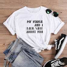 My york camiseta feminina engraçada, camiseta de algodão para mulheres, de manga curta, casual 2024 - compre barato