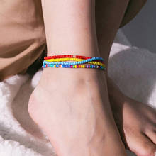 Tobilleras de cadena con cuentas creativas para mujer, pulsera de tobillo de playa hecha a mano, a la moda, accesorios de joyería para el pie y la pierna 2024 - compra barato