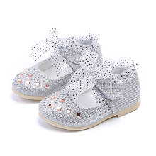 New Autumn Toddler Kids Little Flower Girl Silver Lace Glitter Dress Shoes For Baby Girls Princess Dance Wedding And Party Shoes 2024 - buy cheap