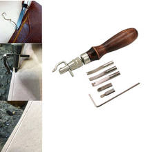 Kit de prensa de bordes 7 en 1 para artesanía de cuero, herramienta de costura de cuero, dobladillo ajustable, accesorios de herramientas de costura 2024 - compra barato