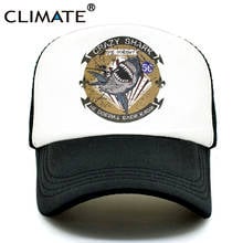 CLIMATE-Gorra de camionero Crazy Shark para hombre, sombrero de béisbol de malla, estilo Hip Hop, para surfear, playa, Playa 2024 - compra barato