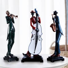 European-style Abstract Figure Band Sculpture Home Decoration Creative Living Room TV Cabinet Decoration Bar Cafe Decoration 2024 - buy cheap