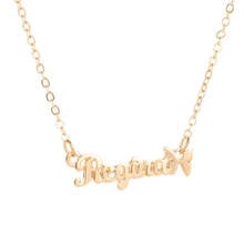 Fashion Simple Letter Regina Pendant Necklace Charming Women's Butterfly Long Gold Chain Elegant Wedding Party Jewelry Gift 2024 - buy cheap