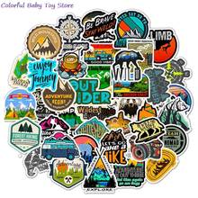 50Pcs/bag Camping Landscape Stickers Outdoor Adventure Climbing Travel Waterproof Sticker DIY Suitcase Laptop Bicycle Helmet Car 2024 - buy cheap