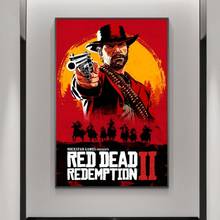 2 плаката на холсте с изображением красных мертвецов 2024 - купить недорого