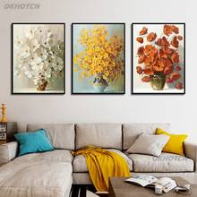 Pintura em tela estilo nórdico moderno e minimalista cor flor posters e impressões para sala de estar decoração casa arte da parede fotos 2024 - compre barato