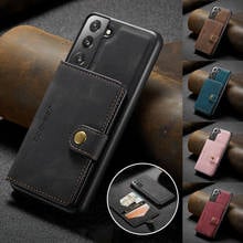 Funda con tapa magnética para Samsung S21, S20 FE, 5G Plus, Note 20 Ultra, 10, 9, 8, a prueba de golpes, tarjetero de cuero 2024 - compra barato