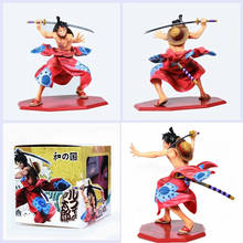 Japão quente anime brinquedo uma peça figura samurai taro versão quimono macaco d luffy pvc ação figurinha modelo brinquedo presente 17cm 2024 - compre barato