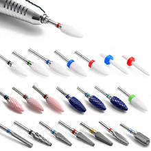 1pcs Ceramic Milling Cutter For Manicure Nail Drill Bit Carbide Burr Cuticle Remove Files Nail Pedicure Tools 2024 - buy cheap