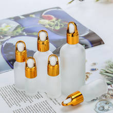 5/10/15/20/30/50/100ml Pearl White Glass Bottle Essential Oil Bottles With Flower Basket Lid Empty Cosmetic Packaging Container 2024 - buy cheap