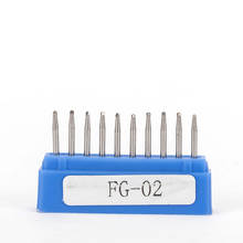 10 pçs dental carboneto de tungstênio bur cortadores cabeças de moagem dentes polimento alisamento brocas dentista ferramentas fg 1.6mm 2024 - compre barato
